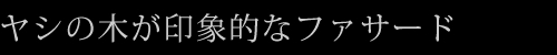 ヤシの木が印象的なファサード